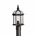 9935BKL18 - Kichler Lighting - Barrie - 16 10W 1 LED Outdoor Post Lantern Black Finish with Clear Beveled Glass - Barrie