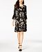 Connected Petite Bell-Sleeve Floral Dress