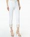 I. n. c. Petite Embroidered-Cuff Cropped Skinny Jeans, Created for Macy's