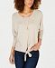 Style & Co Petite Tie-Front Sweater, Created for Macy's