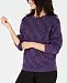 Karen Scott Petite Plaid Sweatshirt, Created for Macy's