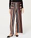 Monteau Petite Striped Belted Pants