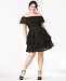 City Chic Trendy Plus Size Off-The-Shoulder Tiered Dress