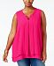 Monteau Trendy Plus Size Tiered Top