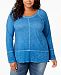 Style & Co Plus Size Washed High-Low Hem Top, Created for Macy's