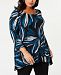 Alfani Plus Size Printed Woven-Back Top, Created for Macy's