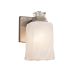 GLA-8471-16-AMBR-CROM-120E-LED-9W - Justice Design - Veneto Luce Ardent One Light Wall Sconce Polished Chrome Finish AMBR: Amber Glass ShadeCylinder with Rippled Rim Shade - Veneto Luce - Ardent
