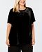 Eileen Fisher Plus Size Velvet Short-Sleeve Top