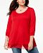 Style & Co Plus Size Chiffon-Hem Top, Created for Macy's