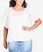 City Chic Trendy Plus Size Sheer Illusion Top