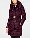 Vince Camuto Faux-Fur-Trim Hooded Belted Puffer Coat