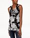I. n. c. Printed Lace-Up Tank Top, Created for Macy's