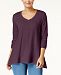 Style & Co V-Neck Swing Top, Created for Macy's