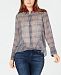 I. n. c. Ruffled Houndstooth Button-Front Shirt, Created for Macy's