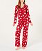 Charter Club Cotton Long Sleeve Button Front Pajama Set, Created for Macy's