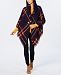 Charter Club Boucle Plaid Toggle Poncho, Created for Macy's