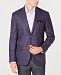 Tallia Men's Big & Tall Slim-Fit Purple Plaid Sport Coat