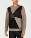 I. n. c. Men's Colorblocked Mixed Media Sweater, Created for Macy's