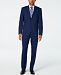 Vince Camuto Men's Slim-Fit Stretch High Blue Tonal Grid Wool Suit