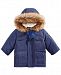 S Rothschild & Co Baby Boys Parka with Faux Fur Trimmed Hood
