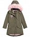S. Rothschild Toddler Girls Hooded Anorak Jacket with Faux-Fur Trim