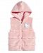 Hello Kitty Toddler Girls Ruffle Trim Faux Fur Hooded Vest