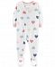 Carter's Baby Girls Heart-Print Footed Pajamas