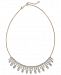Danori Silver-Tone Stone & Crystal Marquise Statement Necklace, 15" + 3" extender, Created for Macy's