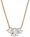 Danori Triple-Crystal Pendant Necklace, 16" + 1" extender, Created for Macy's