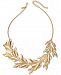 I. n. c. Gold-Tone Imitation Pearl Leaf Statement Necklace, 19" + 3" extender, Created for Macy's