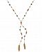 I. n. c. Gold-Tone Crystal, Bead & Chain Tassel Lariat Necklace, 28" + 3" extender, Created for Macy's