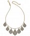Inc International Concepts Gold-Tone Crystal Statement Necklace, 16' + 3" extender, Created for Macy's