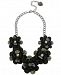 Betsey Johnson Hematite-Tone Crystal Flower Statement Necklace, 16" + 3" extender