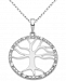 Diamond Tree of Life 18" Pendant Necklace (1/10 ct. t. w. ) in Sterling Silver