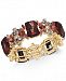 I. n. c. Gold-Tone Stone & Lace Stretch Bracelet, Created for Macy's
