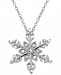 Diamond Snowflake 18" Pendant Necklace (1/10 ct. t. w. ) in Sterling Silver