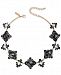 I. n. c Gold-Tone Stone & Lace Collar Necklace, 16" + 3" extender, Created for Macy's