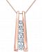 Diamond Graduated Bar 18" Pendant Necklace (1 ct. t. w. ) in 14k Rose Gold