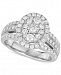 Diamond Oval Halo Cluster Engagement Ring (1-1/2 ct. t. w. ) in 14k White Gold