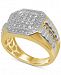 Men's Diamond Two-Tone Ring (1 ct. t. w. ) in 10k Gold & White Gold