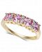 Pink Sapphire (1-1/3 ct. t. w. ) & Diamond (1/10 ct. t. w. ) Ring in 14k Gold