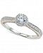 Diamond Halo Engagement Ring (3/4 ct. t. w. ) in 14k White and Rose Gold
