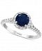 Gemstone Bridal by Effy Sapphire (1 ct. t. w. ) & Diamond (1/3 ct. t. w. ) Ring in 18k White Gold
