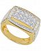 Diamond Two-Tone Men's Cluster Ring (2 ct. t. w. ) in 10k Gold & White Gold