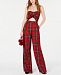 Project 28 Nyc Plaid Strapless Jumpsuit