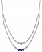 Danori Silver-Tone Crystal & Stone Double-Layer Necklace, 16" + 1" extender, Created for Macy's