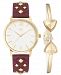 I. n. c. Women's Faux Leather Strap Watch 38mm Gift Set, Created for Macy's