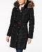 Michael Michael Kors Petite Faux-Fur-Trimmed Hooded Belted Puffer Coat