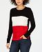 Charter Club Petite Colorblocked Textured Sweater, Created for Macy's