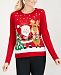 Karen Scott Petite Santa & Reindeer Sweater, Created for Macy's